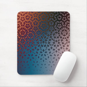 From Red to Blue Geometric Pattern Mouse Pad
