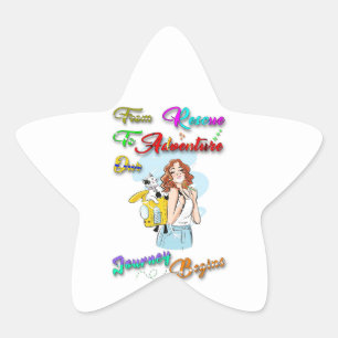 From Rescue To Adventure Our Journey Begins Paws Star Sticker