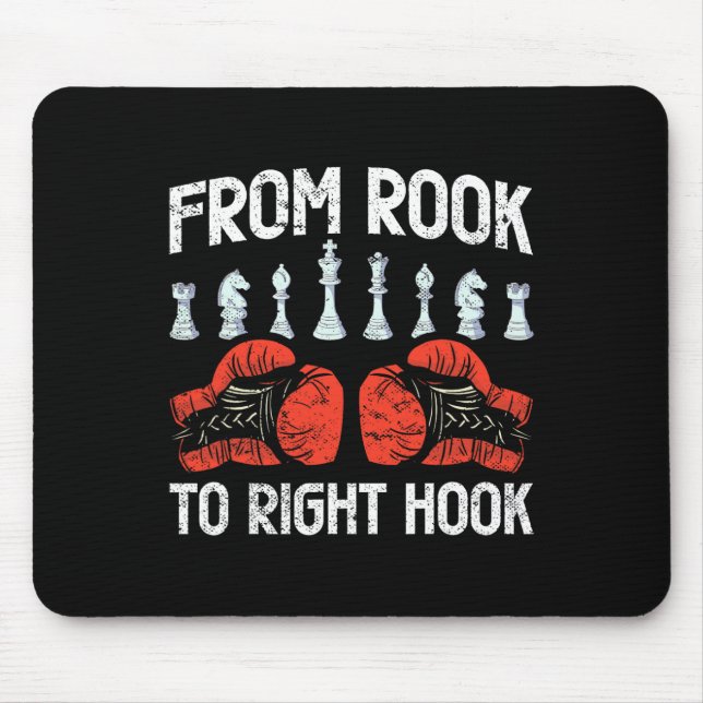 From Rook To Right Hook Chess Boxing Fusion  Mouse Pad (Front)