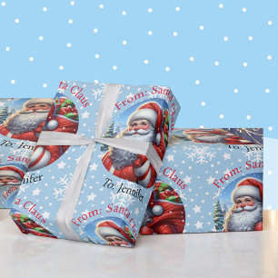 From Santa Add Child's Name Christmas Roll of Wrapping Paper