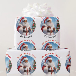 From Santa Add Child's Name Large Scale Roll Wrapping Paper