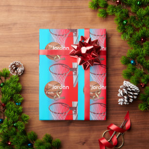 From Santa Basketball Wrapping Paper