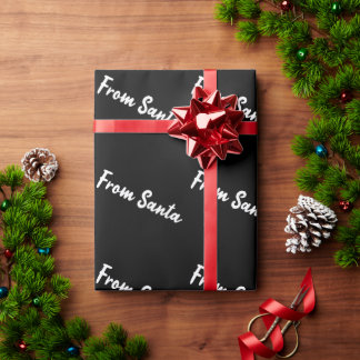From Santa Black Gift Wrapping Paper