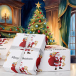 From Santa Child's Name Christmas Wrapping Paper<br><div class="desc">Add your child's name or a whole new message. Merry Christmas from Santa Claus</div>