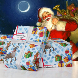 From Santa Childs' Name North Pole Speedy Delivery Wrapping Paper