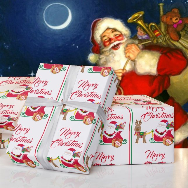 From Santa Claus Add Child's Name Christmas Wrapping Paper (Creator Uploaded)