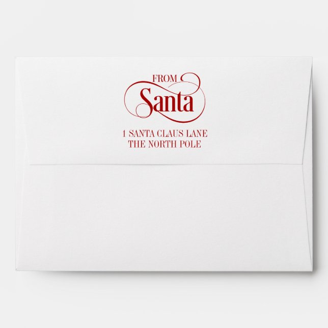 From Santa Claus Christmas Holiday Envelope (Back (Top Flap))