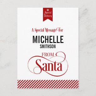 From Santa Claus Christmas Holiday Postcard