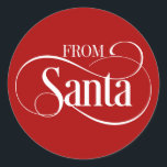 From Santa Claus Christmas Holiday Round Sticker<br><div class="desc">You can find additional coordinating items in our "From Santa Claus" collection.</div>