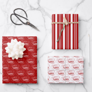 From Santa Claus Christmas Holiday Wrapping Paper Sheet
