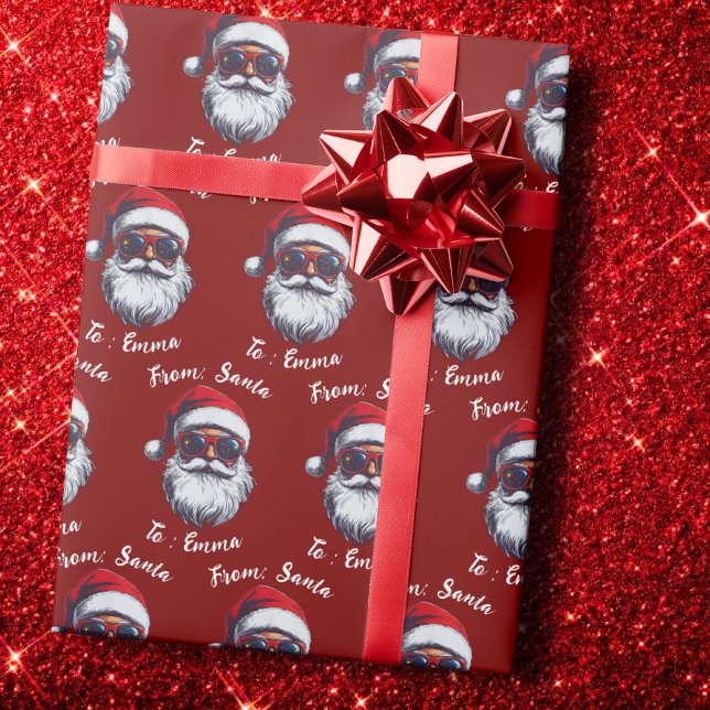 From Santa Claus Gift Wrap, Custom Santa Name Wrapping Paper (Creator Uploaded)