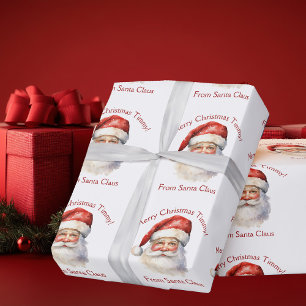 From Santa Claus Personalised Kids Christmas Wrapping Paper