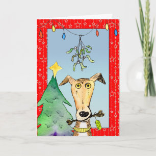 From Santa - Greyhound Christmas card (a516)