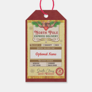 From Santa North Pole Express Naughty or Nice Gift Tags