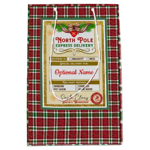 From Santa North Pole Express Naughty or Nice Medium Gift Bag