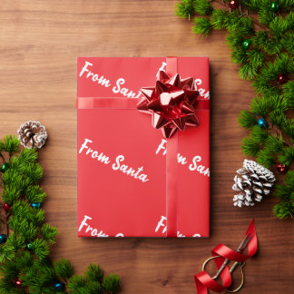 From Santa Red Gift Wrapping Paper