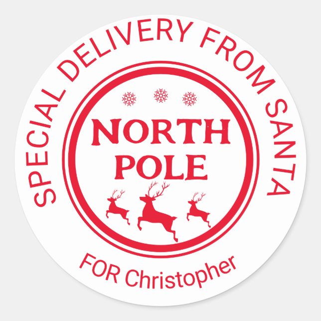from santa stickers north pole (Front)