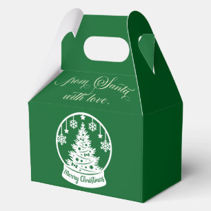 From Santa With Love Snow Globe Christmas Tree Favour Box