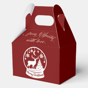 From Santa With Love Snow Globe Deer Favour Box