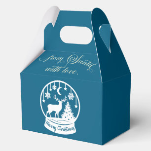 From Santa With Love Snow Globe Deer Favour Box