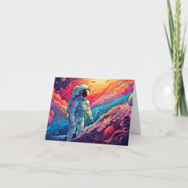 From Space & Beyond Drawing Birthday Card (Front)