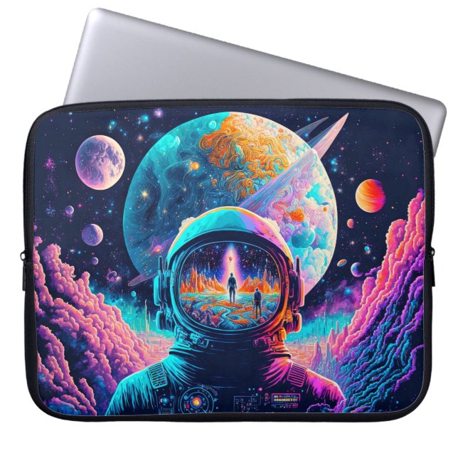 From Space & Beyond Illustration Laptop Sleeve (Front)