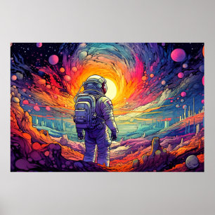 From Space & Beyond Illustration Poster