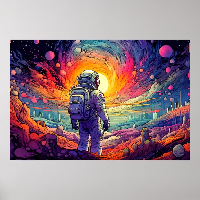 From Space & Beyond Illustration Poster (Front)