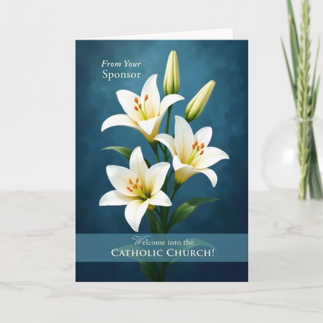 From Sponsor Welcome to the Catholic Church Lilies Card (Front)