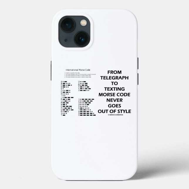 From Telegraph To Texting Morse Code Never Humour Case-Mate iPhone Case (Back)