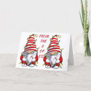 FROM THE 2 OF US=WISHES OF JOY HOLIDAY CARD