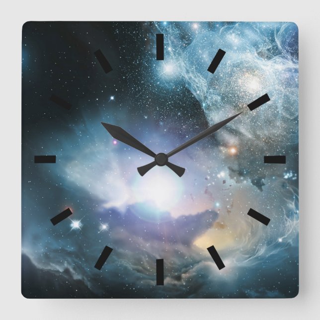 From the ashes of the first stars square wall clock (Front)