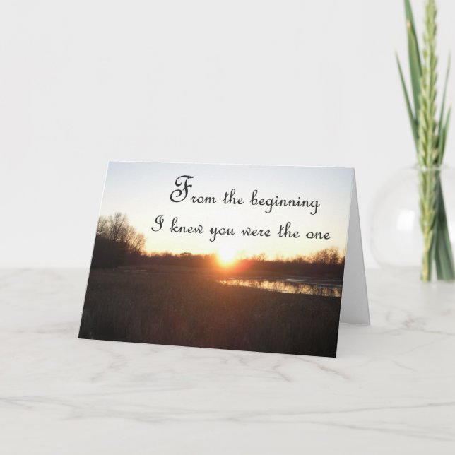 From The Beginning - Anniversary Card for Husband (Front)