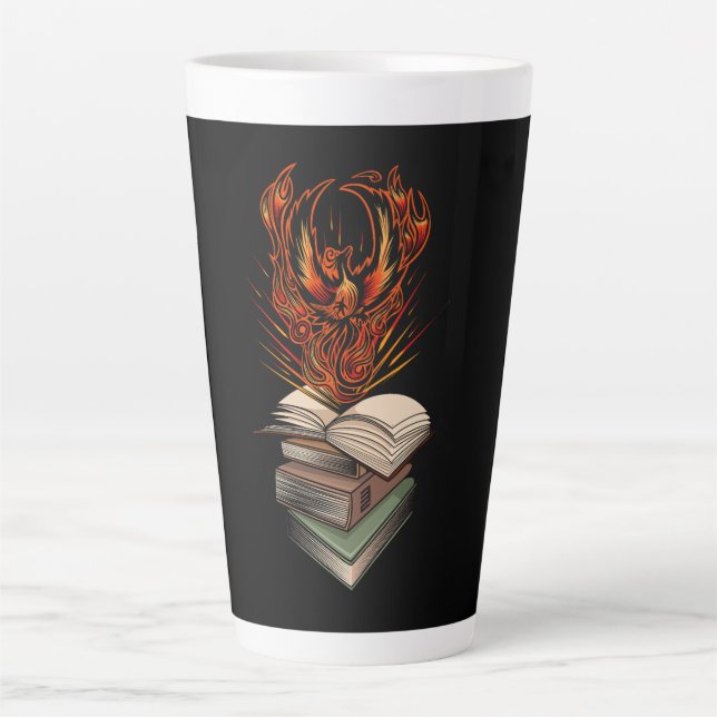 From The Books Car Magnet Latte Mug (Front)