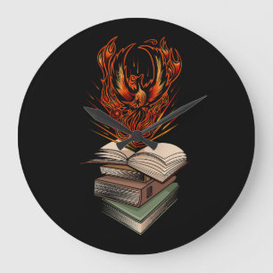 From The Books Large Clock