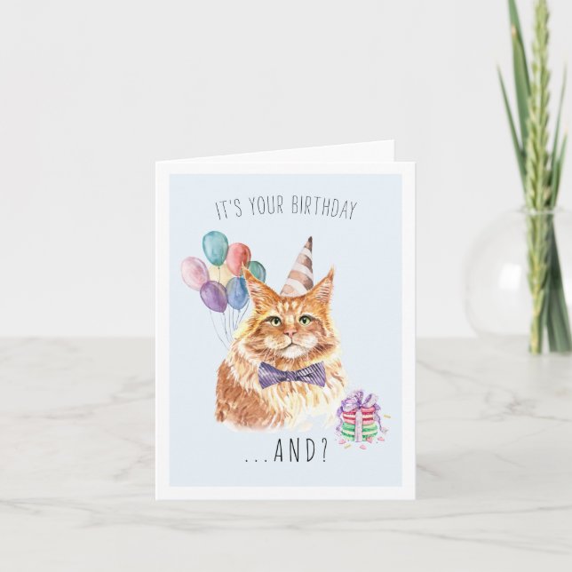 From the Cat | Cute Kitten Birthday Card (Front)