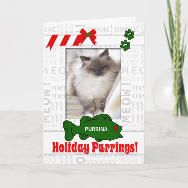 from the Cat Holiday Purrings Pet's Photo Vertical (Front)