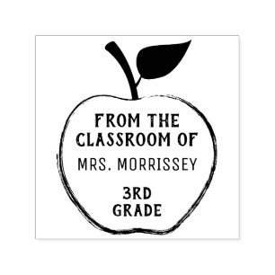 From The Classroom Of   Apple Grade   Personalized Self-inking Stamp