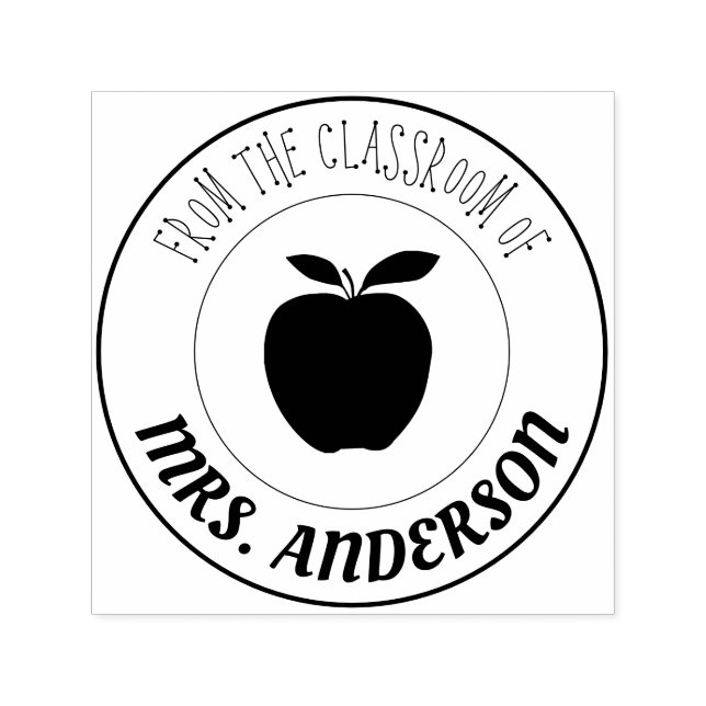 From The Classroom of | Apple Self-inking Stamp (Design)