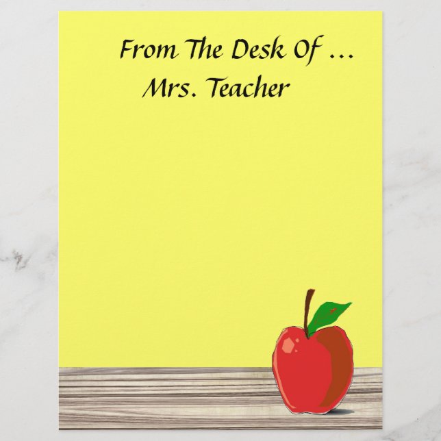 From The Desk Of..Apple Stationery (Front)