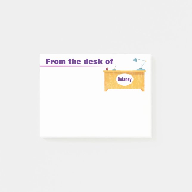 From the Desk of Custom Post-it Notes (Front)