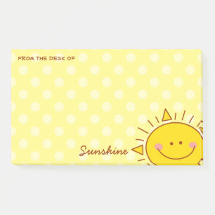 From the Desk of Cute Little Happy Sunshine Doodle Post-it Notes