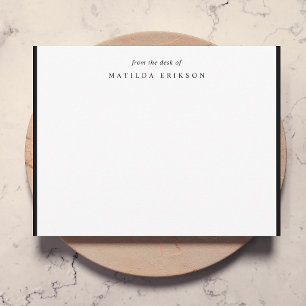From the Desk Of Elegant Classic Black and White Card