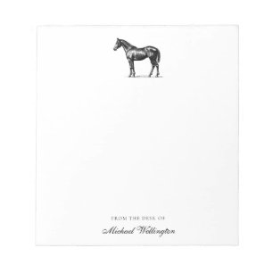 From The Desk Of   Elegant Horse Equestrian Name Notepad