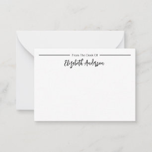 From the Desk of Elegant Script Name Card