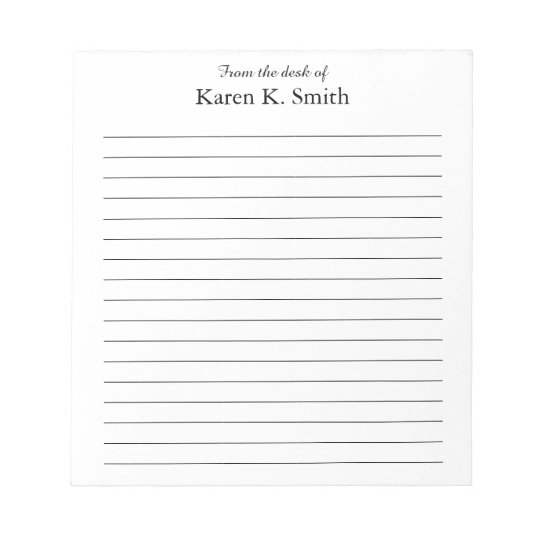 From The Desk Of Notepad Zazzle Com Au