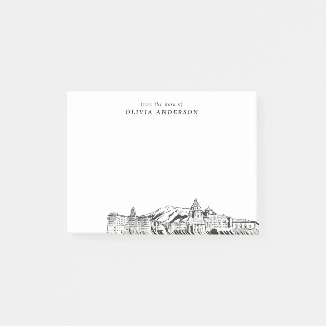 From the Desk of Pasadena Skyline Personalised Post-it Notes (Front)