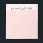 From the Desk Of Personalised Lined Notepad, Pink Notepad<br><div class="desc">Click on CUSTOMIZE IT to alter this template.</div>