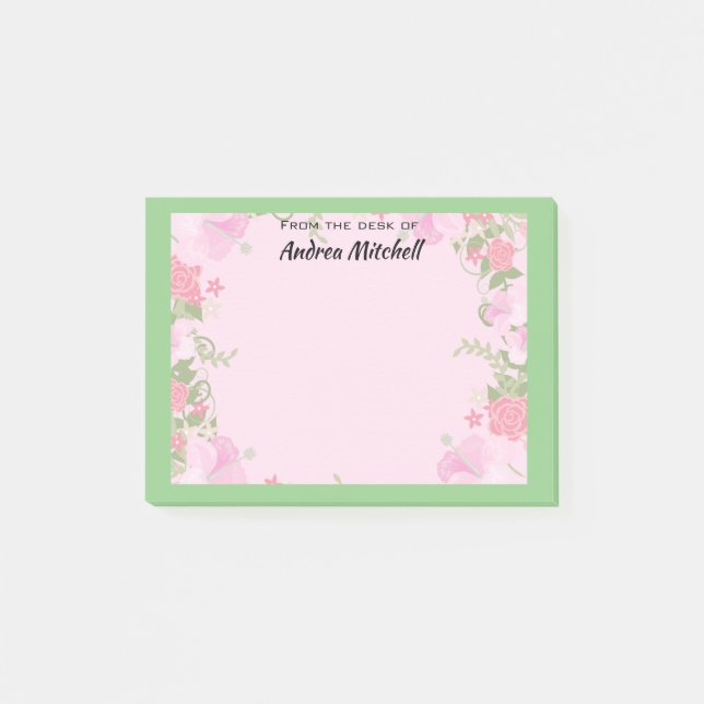 From the Desk of Personalised Name Post-it Notes (Front)