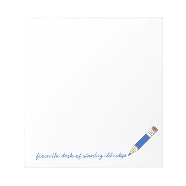 From the Desk Of Personalised Pencil Notepad (Front)